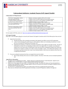 Undergraduate Satisfactory Academic Progress (SAP) Appeal Checklist