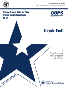 Bicycle Theft Problem-Oriented Guides for Police Problem-Specific Guides Series No. 52