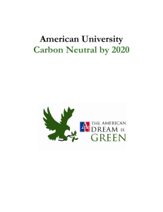American University  Carbon Neutral by 2020