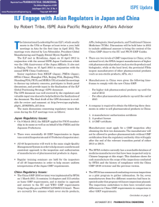 T ILF Engage with Asian Regulators in Japan and China ISPE Update
