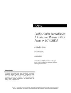 R Public Health Surveillance: A Historical Review with a Focus on HIV/AIDS