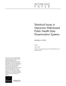 Statistical Issues in Interactive Web-based Public Health Data Dissemination Systems
