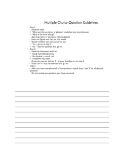 Multiple-Choice Question Guidelines