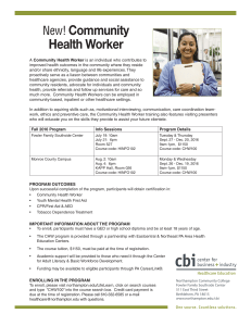 Community Health Worker New!