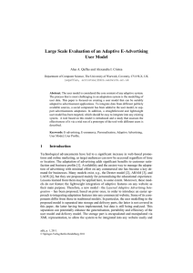 Large Scale Evaluation of an Adaptive E-Advertising User Model {aqaffas,