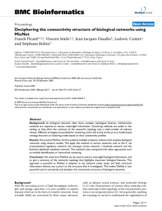 BMC Bioinformatics Deciphering the connectivity structure of biological networks using MixNet Franck Picard*