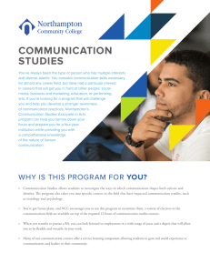 COMMUNICATION STUDIES