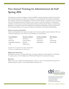 Spring 2016 Free Annual Training for Administrators &amp; Staff