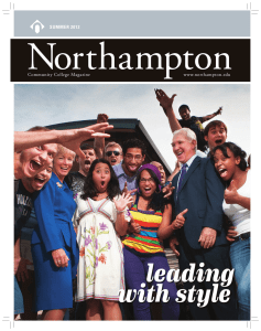 Northampton leading with style SUMMER 2012