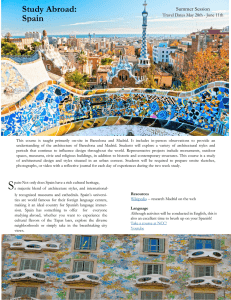 Study Abroad: Spain Architecture and the City Summer Session