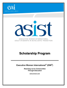 Scholarship Program ____________________________  Executive Women International