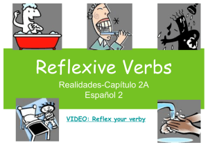 Reflexive Verbs Realidades-Capítulo 2A Español 2 VIDEO: Reflex your verby