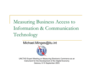 Measuring Business Access to Information &amp; Communication Technology
