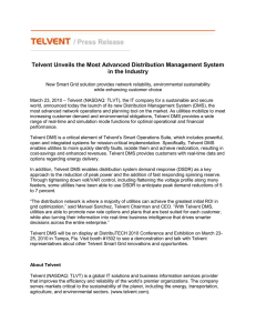 Telvent Unveils the Most Advanced Distribution Management System in the Industry