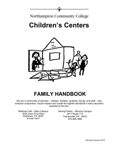 Children’s Centers FAMILY HANDBOOK