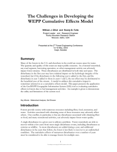 The Challenges in Developing the WEPP Cumulative Effects Model