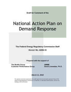   National Action Plan on Demand Response