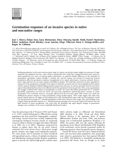 Germination responses of an invasive species in native and non-native ranges