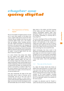 going digital chapter one 1.1 The	importance	of	being