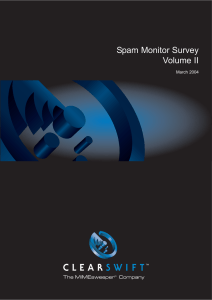Spam Monitor Survey Volume II March 2004