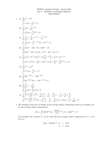 MTH131 Applied Calculus – Spring 2016 SOLUTIONS d