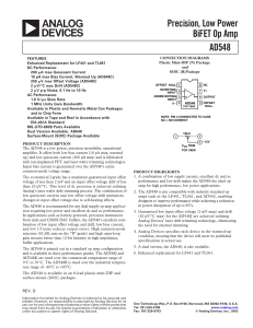 a Precision, Low Power BiFET Op Amp AD548