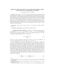 DERIVING THE CONTINUITY OF MAXIMUM-ENTROPY BASIS FUNCTIONS VIA VARIATIONAL ANALYSIS