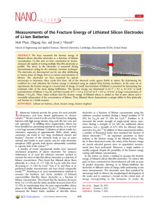Measurements of the Fracture Energy of Lithiated Silicon Electrodes *