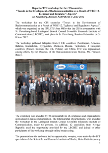 Report of ITU workshop for the CIS countries