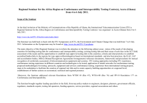 Regional Seminar for the Africa Region on Conformance and Interoperability...