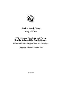 Background Paper  Prepared for ITU Regional Development Forum