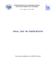 FINAL  LIST  OF  PARTICIPANTS