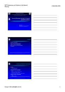 RIPT Experiences and Solutions to the Network 2 December 2002 Planning