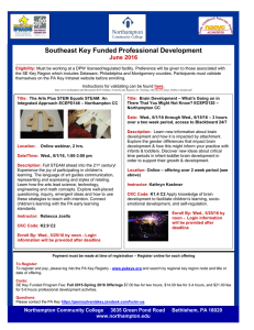 Southeast Key Funded Professional Development June 2016