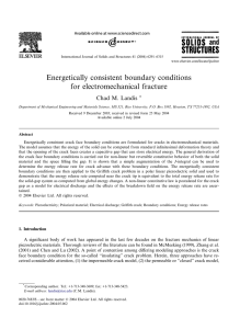 Energetically consistent boundary conditions for electromechanical fracture Chad M. Landis