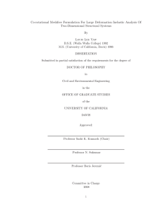 Co-rotational Meshfree Formulation For Large Deformation Inelastic Analysis Of