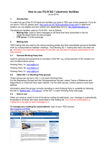 How to use ITU-R SG 1 electronic facilities