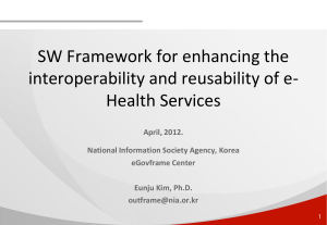 SW Framework for enhancing the interoperability and reusability of e- Health Services