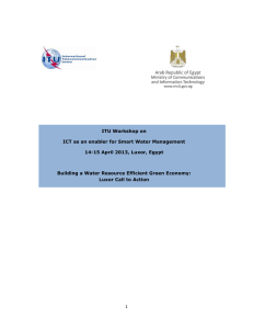 ITU Workshop on ICT as an enabler for Smart Water Management
