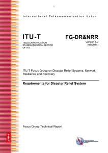 ITU-T FG-DR&amp;NRR Requirements for Disaster Relief System