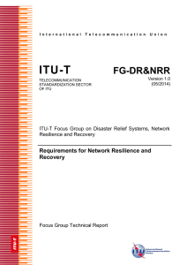 ITU-T FG-DR&amp;NRR Requirements for Network Resilience and Recovery