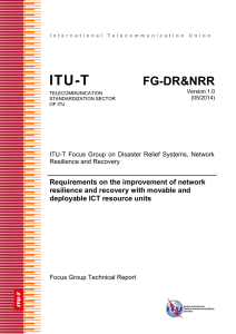 ITU-T FG-DR&amp;NRR