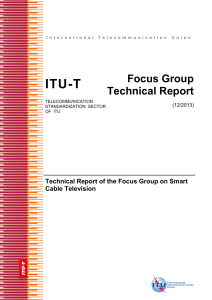 ITU-T Focus Group Technical Report Technical Report of the Focus Group on Smart