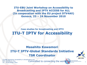 ITU-EBU Joint Workshop on Accessibility to