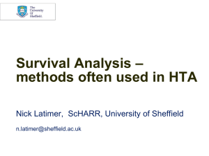 – Survival Analysis methods often used in HTA