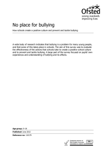 No place for bullying