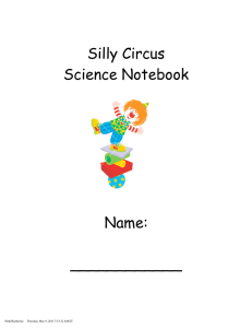 Silly Circus Science Notebook Name: ____________