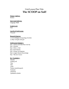 The SCOOP on Soil! Unit/Lesson Plan Title: