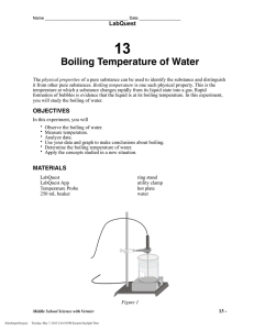 13 Boiling Temperature of Water LabQuest