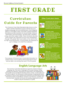 FIRST GRADE Curriculum Guide for Parents